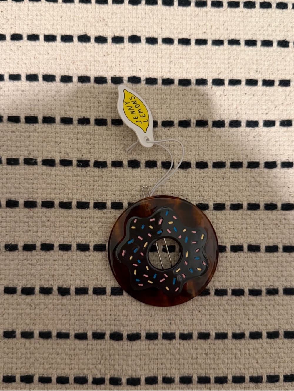 Donut-Shaped Tortoiseshell Hair Donut with Sprinkles -